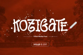 Kozigate - Urban Marker Font