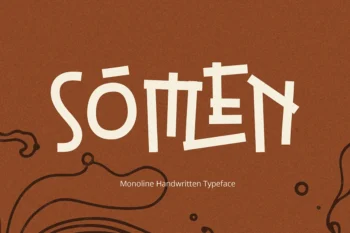 Somen - Monoline Handwritten Font